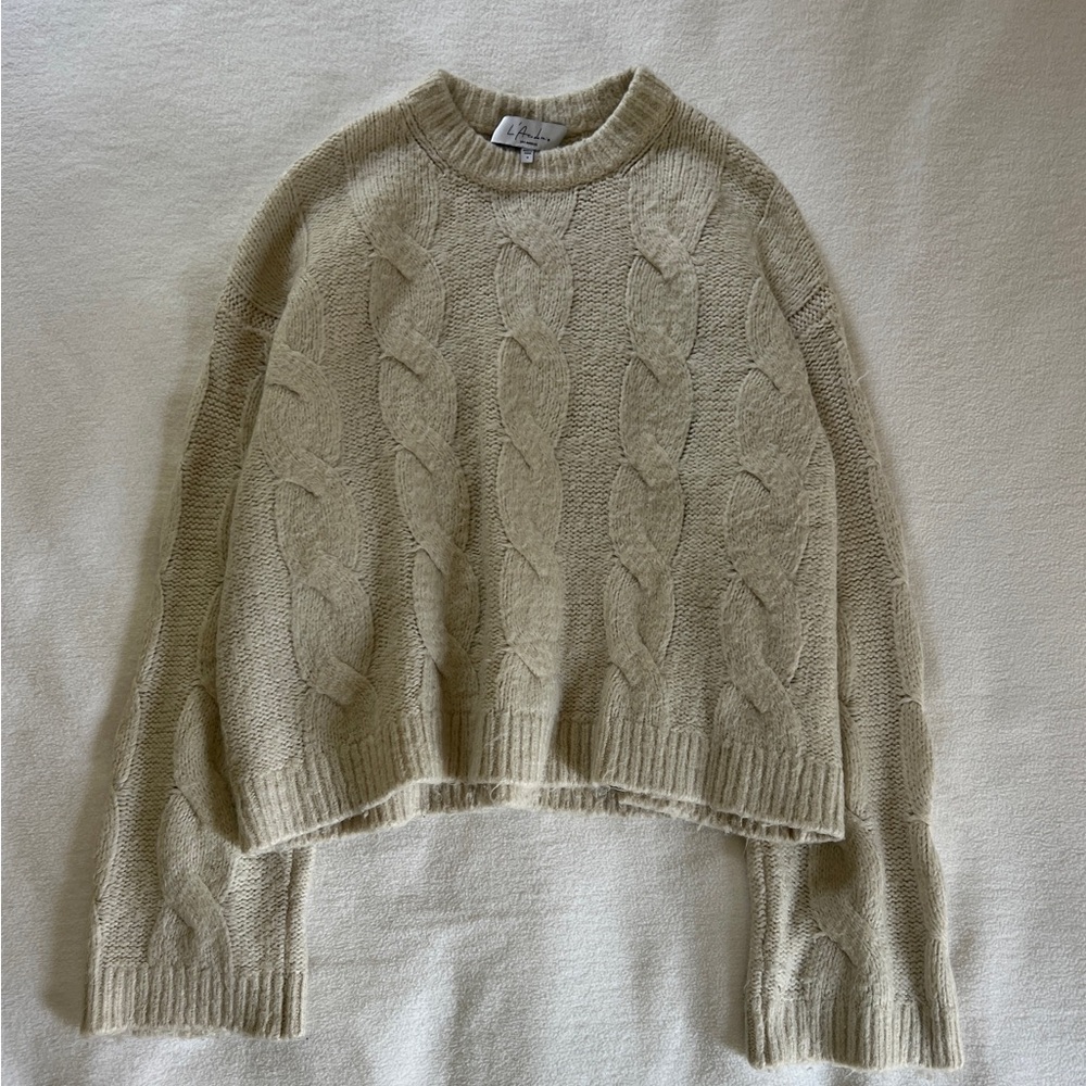 L'Academie Cable Knit Sweater - Beige